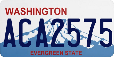 WA license plate ACA2575