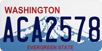 WA license plate ACA2578