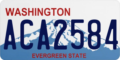 WA license plate ACA2584