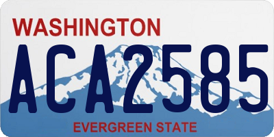 WA license plate ACA2585