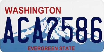 WA license plate ACA2586