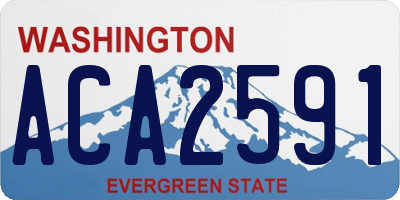WA license plate ACA2591