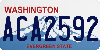 WA license plate ACA2592