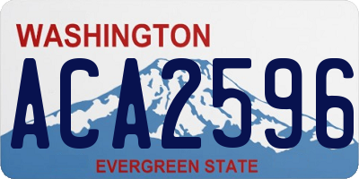WA license plate ACA2596