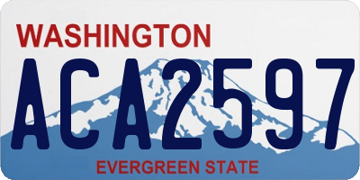 WA license plate ACA2597
