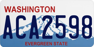 WA license plate ACA2598