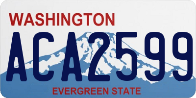 WA license plate ACA2599