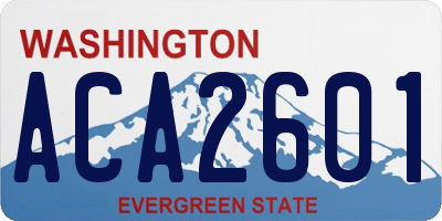 WA license plate ACA2601