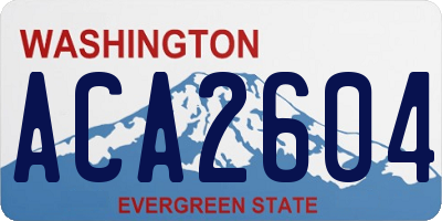 WA license plate ACA2604