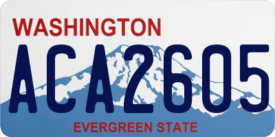 WA license plate ACA2605