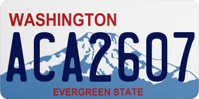 WA license plate ACA2607