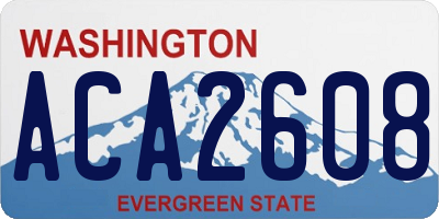 WA license plate ACA2608
