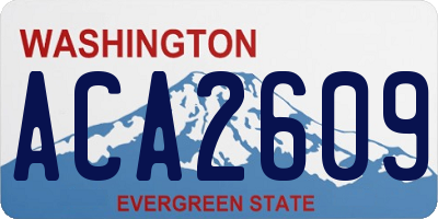 WA license plate ACA2609