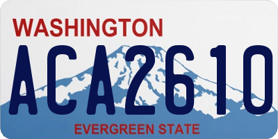 WA license plate ACA2610
