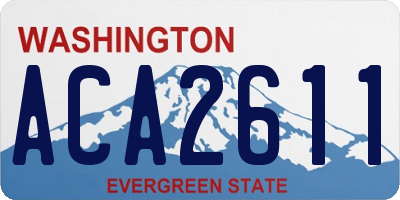 WA license plate ACA2611
