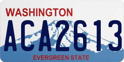 WA license plate ACA2613