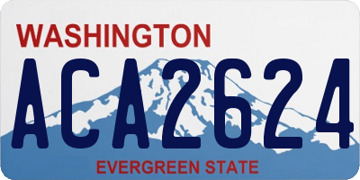 WA license plate ACA2624