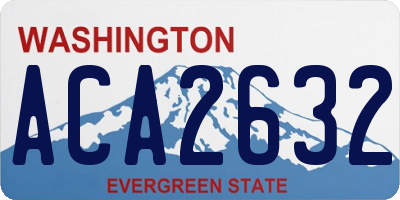 WA license plate ACA2632