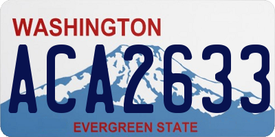 WA license plate ACA2633