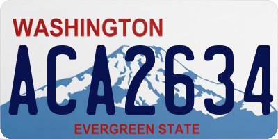 WA license plate ACA2634