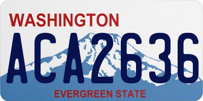 WA license plate ACA2636