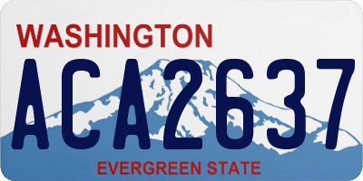 WA license plate ACA2637