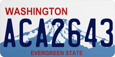 WA license plate ACA2643
