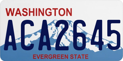WA license plate ACA2645