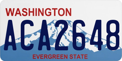 WA license plate ACA2648