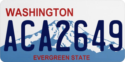 WA license plate ACA2649