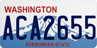 WA license plate ACA2655