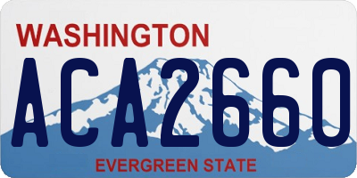 WA license plate ACA2660