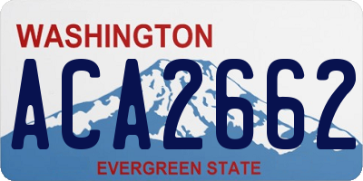 WA license plate ACA2662