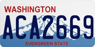 WA license plate ACA2669