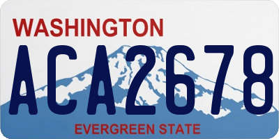 WA license plate ACA2678