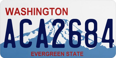 WA license plate ACA2684