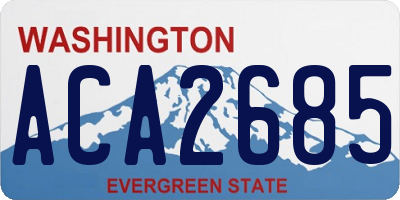WA license plate ACA2685