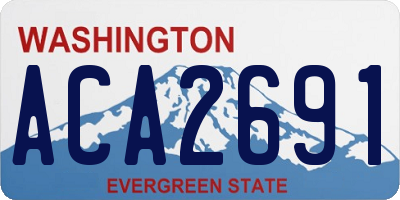 WA license plate ACA2691