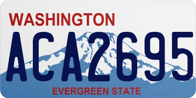 WA license plate ACA2695
