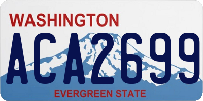 WA license plate ACA2699