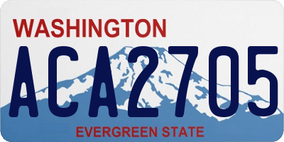 WA license plate ACA2705