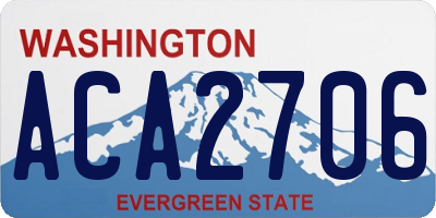 WA license plate ACA2706