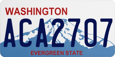 WA license plate ACA2707