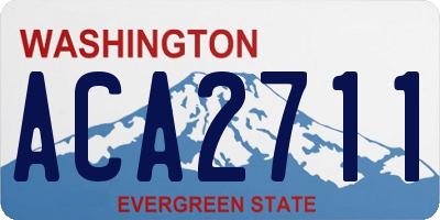 WA license plate ACA2711