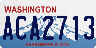 WA license plate ACA2713