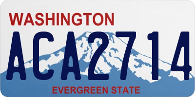 WA license plate ACA2714