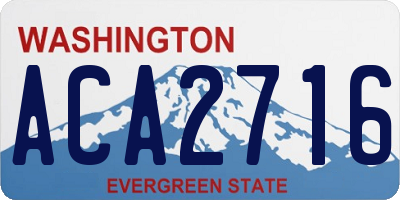 WA license plate ACA2716