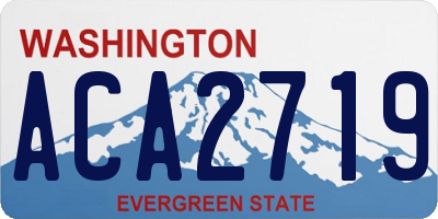 WA license plate ACA2719