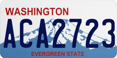 WA license plate ACA2723