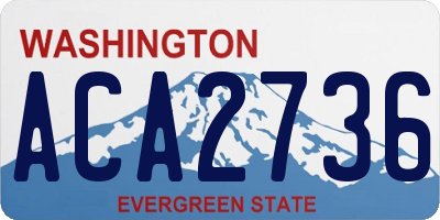 WA license plate ACA2736
